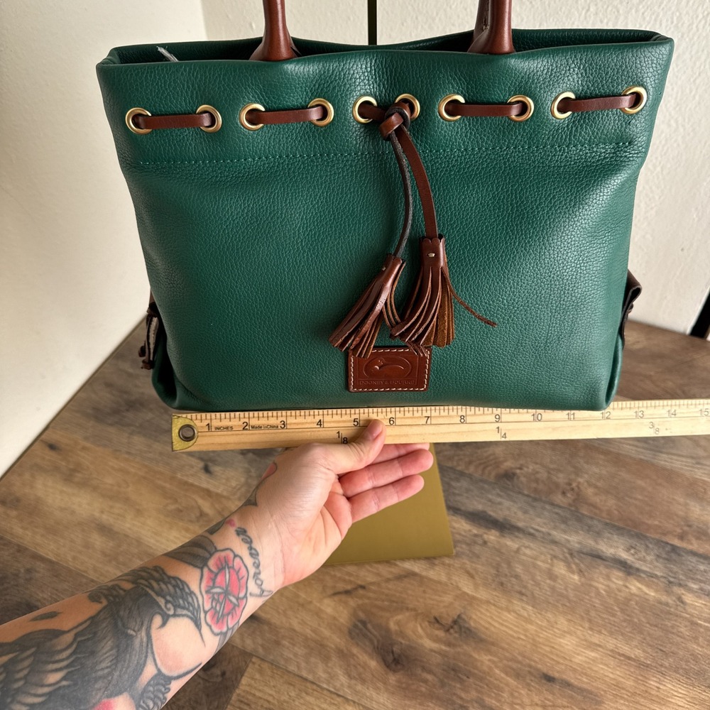 Dooney & Bourke Wakefield Tassel Tote Bag‎ Brown Trim - Picture 6 of 16